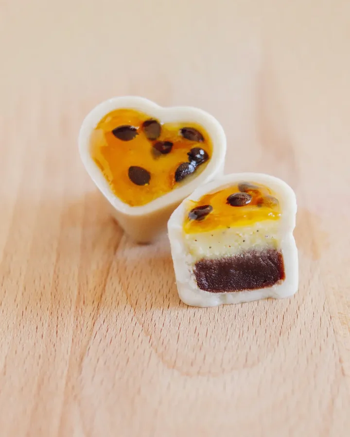 Coração de Maracujá da Salva Doces, doce fino vegano e sem trigo